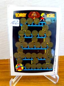 lot 102 image: BLUE SCRATCH-OFF GAME 1982 DONKEY KONG STICKER