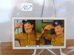 lot 107 image: 1936 Gallaher Film Episodes Bonnie Scotland #46 Ft. Laurel & Hardy $$
