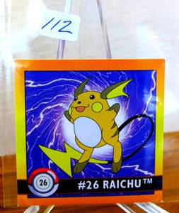 lot 112 image: Pokemon 1999 Artbox Series 1 Stickers Pikachu Raichu $$