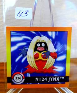 lot 113 image: Pokemon 1999 Artbox Series 1 Stickers Jynx 124.