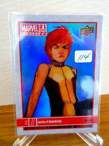 lot 114 image: Wolfsbane 2021-22 Upper Deck Marvel Annual Blue Foil Parallel #96 $