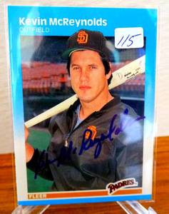 lot 115 image: AUTOGRAPHED - Kevin McReynolds Signed 1987 Fleer #425