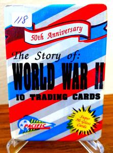 lot 118 image: 1992 Pacific World War II 50TH Anniversary WW II Trading Cards Sealed Pack