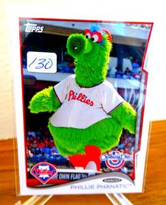 lot 130 image: 2014 Topps Opening Day Phillie Phanatic Philadelphia Phillies Baseball Card MLB $$