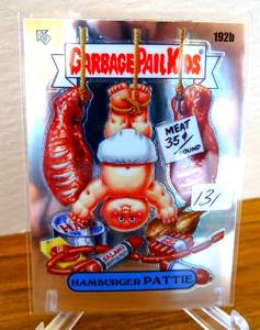 lot 131 image: 2022 GPK Garbage Pail Kids Chrome Series 5 HAMBURGER PATTIE #192b