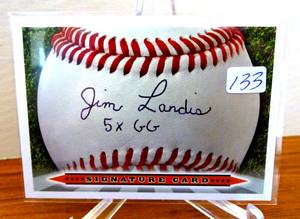 lot 133 image: CUSTOM HAND SIGNED JIM LANDIS (OUTFIELD) PLAYED IN 1959 WORLD SERIES