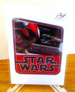 lot 134 image: RARE CLOTH STAR WARS JOURNEY TO THE FORCE AWAKENS RETRO STICKER INSERT CS-3 $$
