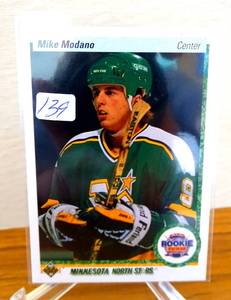lot 139 image: Mike Modano NHL Rookie Card Minnesota North Stars By Upper Deck