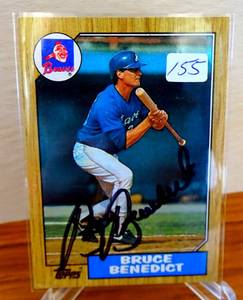 lot 155 image: BRUCE BENEDICT 1987 TOPPS AUTOGRAPHED SIGNED AUTO BASEBALL CARD $$$