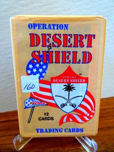 lot 160 image: 1991 Pacific - Operation Desert Shield - Unopened Vintage Wax Pack Of 12.