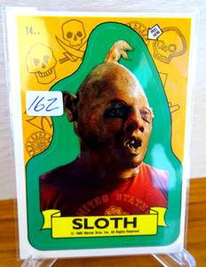 lot 162 image: 1985 Topps The Goonies Stickers Sloth #14 $$