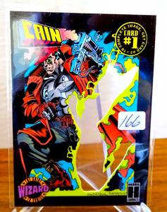 lot 166 image: CAIN Decryptor Die-Cut Promo Card #1 Wizard 1993