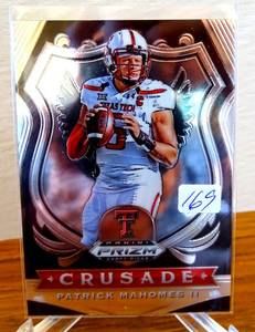 lot 169 image: 2020 Prizm Draft Picks Crusade Patrick Mahomes II #80