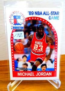 lot 172 image: MICHAEL JORDAN 1989-90 NBA HOOPS ALL-STAR GAME #21