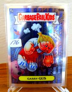 lot 176 image: 2022 Topps Chrome Garbage Pail Kids Gassy GUS Refractor Card #199b Series 5