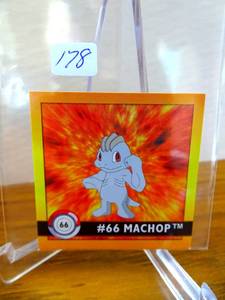lot 178 image: Pokemon 1999 Artbox Series 1 Stickers Machop #66