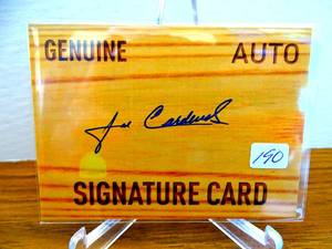 lot 190 image: CUSTOM HAND SIGNED JOSE CARDINAL STAT CARD $$