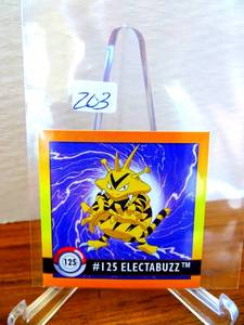lot 203 image: Electabuzz 125 English Card Artbox Sticker 1999 Pokemon Card