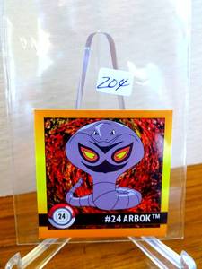 lot 204 image: 1999 Pokemon Card ARBOK #24 English Card Artbox STICKER