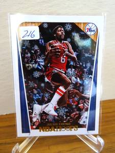 lot 216 image: 201819 Panini NBA Hoops Tribute Julius Erving #287