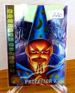 lot 220 image: 1996 Fleer Marvel X-men Professor X HAUNTED MANSION Wizard Of X #95 Card