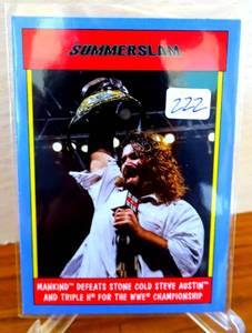 lot 222 image: 2017 Topps Heritage WWE Summer Slam #23 Mankind Wrestling Card