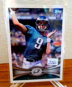 lot 226 image: 2012 Topps Rookie Card #186 - Nick Foles - Eagles RC