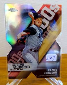 lot 247 image: 2020 Topps Chrome Decade of Dominance Die Cut #DOD9 Randy Johnson
