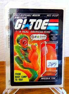 lot 249 image: VINTAGE ORIGINAL 1986 Wacky Packages Album Series Sticker G.I Toe #49