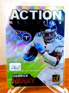 lot 262 image: 2021 Donruss #AP3 Derrick Henry Action All-Pros Tennessee Titans