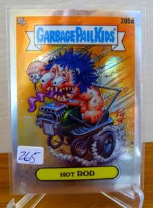 lot 265 image: 2022 Topps Chrome Garbage Pail Kids Refractor NO. 205a Hot Rod $$