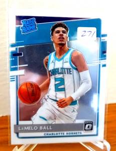 lot 271 image: 2020-21 Panini Donruss Optic LaMelo Ball Rated Rookie RC #153 Charlotte Hornets