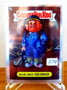 lot 274 image: 2022 Topps Chrome Garbage Pail Kids Base #178B BLUE-BOY GEORGE