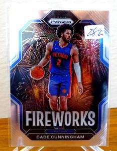 lot 282 image: Cade Cunningham 2022-23 Panini Prizm Fireworks Prizm