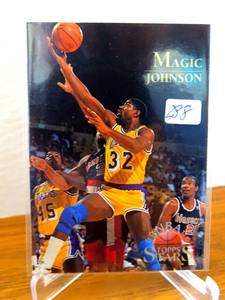 lot 288 image: 1996-97 Topps Stars #122 Magic Johnson Lakers