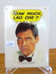 lot 291 image: Topps Indiana Jones Temple Of Doom Sticker - 1984 - How Much Lao Che
