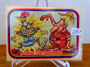 lot 297 image: 1988 Awesome All stars Card sticker David The Dominator #60