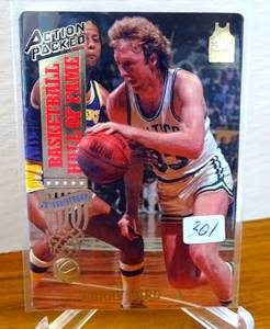 lot 301 image: 1993 ACTION PACKED HALL OF FAME LARRY BIRD