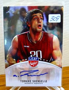 lot 309 image: 2012 Leaf Tornike Shengelia Auto ROOKIE CARD $$