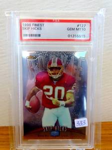 lot 333 image: PSA GRADE 10 GEM MINT - SKIP HICKS - 1998 Topps Finest Rookie - #127 $$