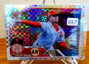 lot 337 image: 2023 Topps Chrome X FACTORS - LOGAN WEBB