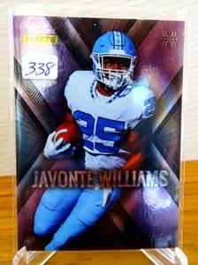 lot 338 image: 2021 Wild Card Matte Javonte Williams X-Plode Purple