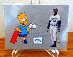 lot 343 image: RARE-ODDBALL BO-KNOWS BART Bo Jackson ROYALS