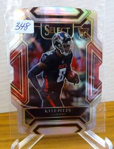 lot 348 image: 2021 Select Prizm Kyle Pitts Silver Die Cut Club Level RC #246 Falcons ROOKIE