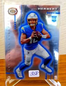 lot 358 image: 2020 Panini Chronicles Dynagon Justin Herbert Rookie RC #D-3 Chargers $
