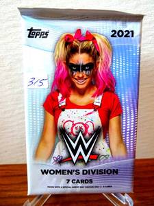 lot 315 image: 2021 Topps WWE Womens Division (1) Sealed Hobby Pack $$