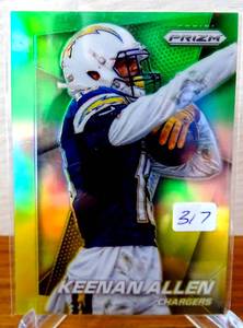 lot 317 image: 2014 Panini Prizm Prizms Neon Green Yellow #28 Keenan Allen $$