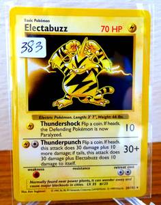 lot 383 image: Pokemon Electabuzz Base Set Shadowless 20102 Rare $$