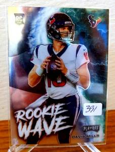 lot 391 image: 2021 Davis Mills Panini Playoff Football Rookie Wave RC #RW-DMI Houston Texans