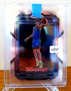 lot 404 image: $$$ HOT ROOKIE - 2022-23 Panini Prizm Monopoly - Silver Prizm #63 Chet Holmgren (RC) $$$